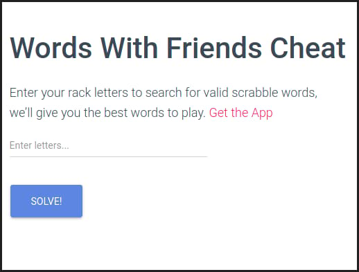 words with friends cheat